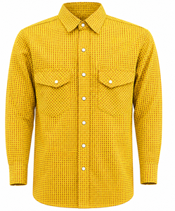 <b>Flame</b> Retardant Cotton Mens Long Sleeve Workwear <b>Shirt</b> Custom UV Printed Safety Uniform Protective Industrial Clothing - Product Image 4