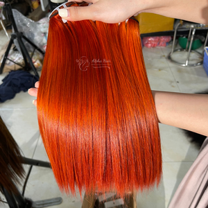 Extensiones de cabello liso de hueso de espejo naranja de donante único de cabello crudo vietnamita Premium puro HD Peluca de encaje teje y pelucas - Product Image 4