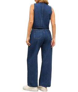 Ensemble en jean pour femmes de haute qualité Ensemble 2 pièces en denim sans manches Taille et couleur personnalisées 2026 - Product Image 2