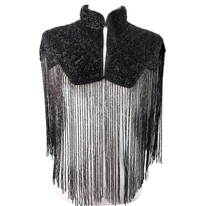 Dangling <b>Beaded</b> Fringe <b>Trim</b> Drape Heavy Beads <b>Trims</b> for Haute Couture Latin Belly Dance Costume Evening Party Dress - Product Image 1