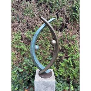 Suministros para Eventos, Escultura Decorativa de Pilar Antiguo en Bronce y Verde Pátina, Estatua Decorativa para Jardín y Granja - Product Image 4