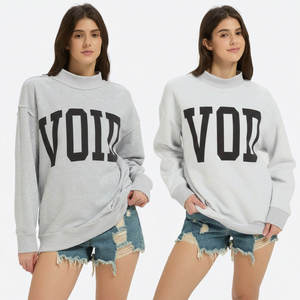 Premium Quality Blank Custom Wholesale Women's Oversized <b>Mock</b> <b>Neck</b> Casual Solid Long Sleeve Pullover <b>Top</b> Winter Fleece 2026 - Product Image 4
