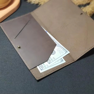 Vintage Genuine Leather Luxury Handmade Bill Holder Retro Real Leather Bill <b>Folder</b> Heritage Restaurant LBH-0234 - Product Image 1