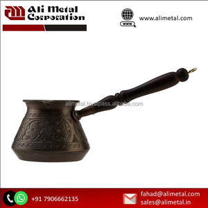 ¡Kahve! Olla de Cobre para Rituales de Café con Mango de Madera Personalizable - Product Image 4