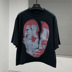 Women's White Leopard Print T-Shirt Crew Neck Three Quarter Sleeve Loose Fit Casual <b>Animal</b> <b>Pattern</b> 100% Cotton Jersey Fabric - Product Image 2