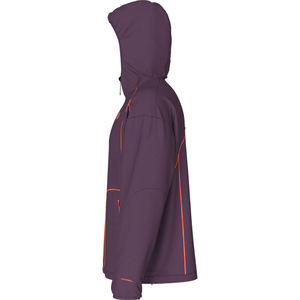 Veste coupe-vent légère pour homme, violette, à capuche, imperméable, pour le sport en plein air, l'entraînement, la course à pied, avec bordures contrastées - Product Image 4