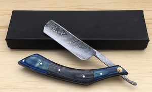Navaja de Afeitar Recta Profesional Hecha a Mano de Acero de Damasco con Mango de Hueso - NUEVA para Afeitar Cara/Cuerpo - Product Image 2