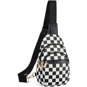 Piccola Borsa a Tracolla in Pelle da Donna, Marsupio da Viaggio, Borsa da Petto - Product Image 1