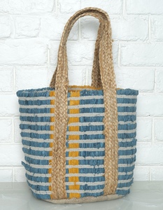Sac fourre-tout bohème en jute tissé pour femme, motif uni multicolore, sac à bandoulière écologique à ouverture supérieure, usage quotidien, plage, toutes saisons - Product Image 5