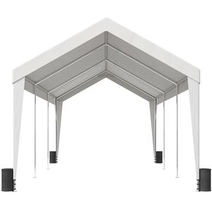 Tenda per camion 10x20 piedi resistente con 8 pali rinforzati, 4 sacchi di pesatura, resistente ai raggi UV, utilizzabile come carport, riparo per barche o tenda per feste - Product Image 1