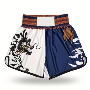 Shorts de Muay Thai personnalisés de haute qualité en gros, 100% polyester satiné, shorts professionnels de MMA, Muay Thai et kickboxing - Product Image 1