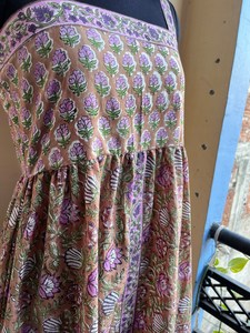 Vestido Maxi escalonado para mujer, informal, sin mangas, maxi, estampado Floral indio, ropa de verano, vestido de verano de algodón sin mangas para mujer - Product Image 4