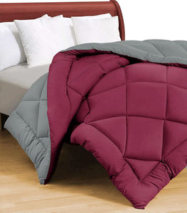 Couette d'hiver élégante gris bordeaux en microfibre douce 90 GSM, légère, respirante et écologique KONNECT INDIA - Product Image 6