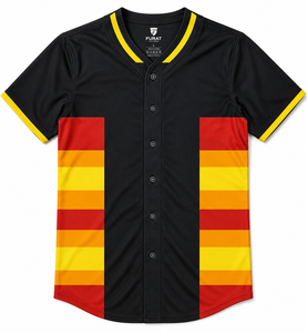 Camisetas de Béisbol Unisex Tallas Grandes Rojas y Negras Sublimadas, Transpirables, Sin Mangas, Corte Regular, 100% Poliéster, Letra con Puntos en la Parte Delantera - Product Image 3
