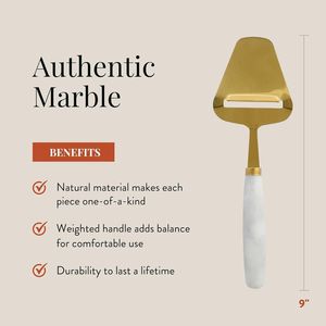 Affettatrice per Formaggio in Marmo Bianco, Utensile per Tagliare Perfettamente il Formaggio - Product Image 1