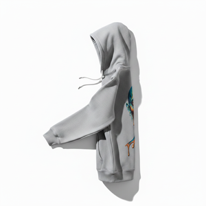 Sudadera con Capucha Personalizada con Estampado de Rostro con Efecto de Goteo Colorido, Bolsillo Delantero, Estilo Casual de Invierno, Corte Regular, Felpa Francesa de Algodón - Product Image 4