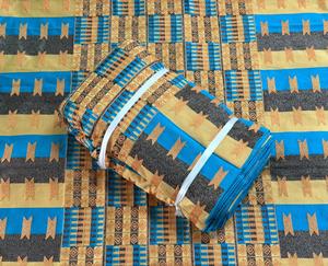 Tissu en coton imprimé africain, batik, tissé, peigné, poids moyen, pour vêtements, literie, rideaux - Product Image 2