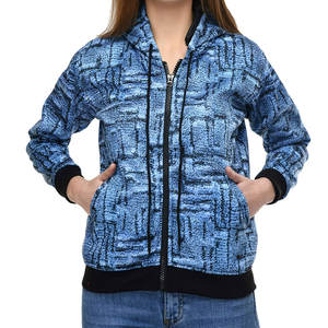 Sweat à capuche léger zippé à manches longues pour femme, vêtement de sport décontracté et uni avec fermeture éclair et cordons de serrage - Product Image 3