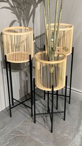 Decorative Modern Iron Powder Coated Eco-Friendly Durable Lightweight Plant Stand Drainage Hole <b>Hanging</b> Option Home <b>Garden</b> - Product Image 6