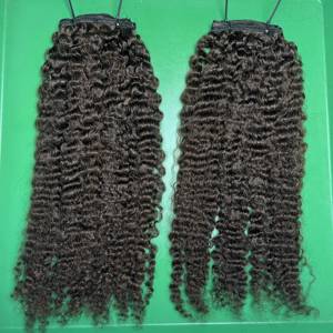 Lista de precios al por mayor de alta calidad de pelo negro crudo birmano rizado trama máquina doble dibujado Paquete de Qhair - Product Image 1