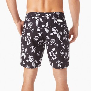 New Designs Men's <b>Black</b> Floral Swim Shorts 2-in-1 Beach <b>Trunks</b> with Inner Liner and Drawstring, Summer Pool and Surf Active Wear - Product Image 2