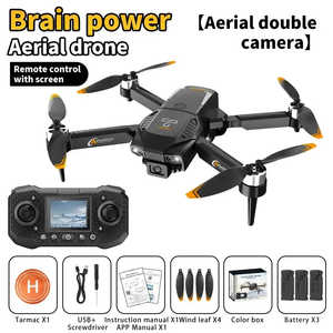 Dron F205 Rc con control por pantalla, cuadricóptero sin escobillas con flujo óptico para fotografía aérea, alcance de 1 km - Product Image 4