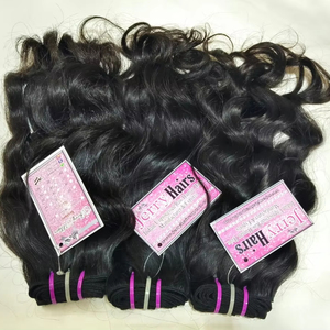 Extensiones de Cabello Natural Virgen del Sur de la India de Primera Calidad, Sin Procesar, con Ondas Profundas, Provenientes de Templos - Product Image 1
