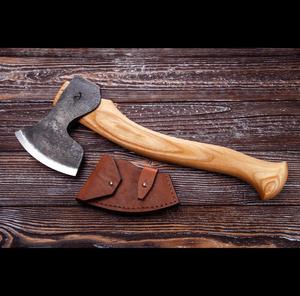 Hand-Forged High Carbon Steel Flat Backed 13" DIY Grade Bushcraft <b>Axe</b> Full Tang Ash Wood <b>Handle</b> ODM Outdoor Work Gifts - Product Image 3
