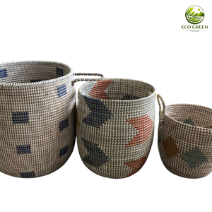 Cesta de algas marinas ECO GREEN, bolsas de almacenamiento flexibles de algas marinas, organizador/almacenamiento de algas marinas, hecho a mano, rectangular - Product Image 2
