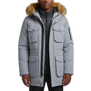 Parka longue pour homme, veste chaude isolée à capuche, manteau d'extérieur pour temps froid, parka pour homme - Product Image 1