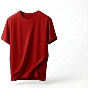 T-shirt en maille pour homme, col rond, manches courtes, coupe classique, respirant, anti-boulochage, écoresponsable, sérigraphié blanc sur le devant - Product Image 2