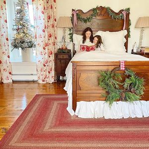 Tapis tissés à la main pour salon et chambre à coucher, multicolores, en laine et fibres de yak, tapis ronds doux en laine - Product Image 1