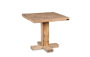 Mesa de Bar de Madera de Teca Sólida con Acabado Natural Rústico, Mesa Alta Moderna y Minimalista para Cafeterías, Restaurantes y Proyectos de Hostelería - Product Image 5