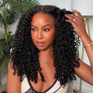 Parrucca Bob Corta 99J Rosso Borgogna <span class=keywords><strong>Ricci</strong></span> Crespi <span class=keywords><strong>Capelli</strong></span> Remy per Lace Front Pre-Plucked con Baby Hair da Donna 12-16 Pollici - Product Image 5
