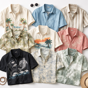 Camisas de Lino y Algodón Ecológicas, Ligeras, Transpirables y de Secado Rápido, al por Mayor, Personalizadas, Fabricante OEM para Ropa Casual de Adultos - Product Image 5