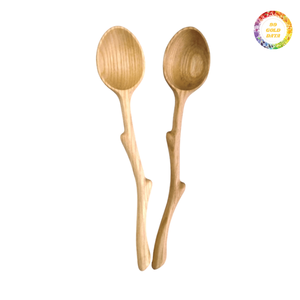 ช้อนไม้ทนทานสำหรับใช้ในครัวสำหรับผสม ตี และเสิร์ฟ - Product Image 4