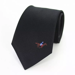 Corbata con Logotipo 100% Seda Tejida, Aerolínea Francia, Azul Oscuro, Corbatas Bordadas Personalizadas de Lujo para Hombre - Product Image 6