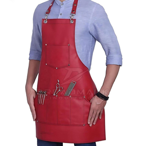 Unisex Genuine Leather Apron with Pockets Breathable Quick Dry Waterproof Professional Workwear Kitchen Workshop Uniform - Product Image 5