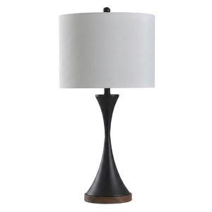 Gold Hammered Table Lamp with White Drum Shade Decorative Lighting for Home Bedroom Desk Handmade Table Lamps On Sale - Product Image 3