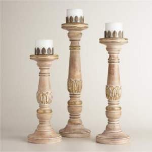 Handmade <b>Walnut</b> Wood Candle Holder Vintage Wood Taper Candle Stand Pillar Stick Wedding <b>Table</b> Decor Centerpiece Candle Pillar - Product Image 3