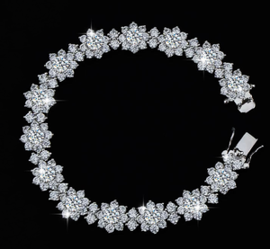 Collar con Colgante de Circones Florales, Conjunto de Joyería de Latón, Chapado en Platino, Collar para Mujer para Bodas y Fiestas - Product Image 4