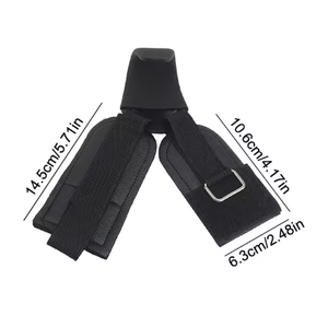 Ganchos de Neopreno Duraderos y Ajustables para Levantamiento de Pesas, Protectores de Palma, Correas de Soporte para Muñeca con Cierre de Gancho y Bucle para Powerlifting y Gimnasio - Product Image 3