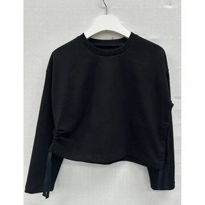 Camiseta Corta OZKIZ para Niñas, Estilo Indie Coreano, 100% Algodón Suave, Tallas 6-9 Años, Primavera/Otoño, Venta al Por Mayor, Moda Infantil - Product Image 1