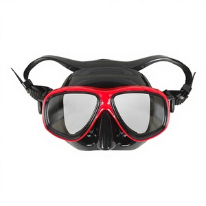 Máscara de buceo de dos lentes con correa de Lentes de vidrio de bajo volumen de ajuste rápido y hebillas Diseño impermeable - Product Image 1