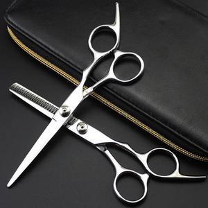 Ensemble de ciseaux de coiffure professionnels, lames en acier inoxydable tranchantes, design léger, manche moyen, pour droitiers, pour usage en salon - Product Image 2
