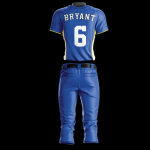 Maillots de baseball personnalisés de haute qualité, uniformes vierges en gros, t-shirts de baseball 100 % polyester, ensembles de baseball pour enfants avec col - Product Image 2