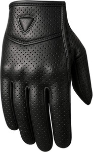 Guantes de carreras de cuero con protección completa para los dedos, transpirables, con cierre de velcro, para hombres, para montar al aire libre - Product Image 4