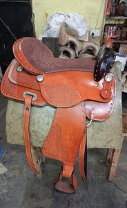 Selle de cheval en cuir véritable de qualité supérieure Western Pleasure Trail avec personnalisation Style Cowboy américain au prix de gros - Product Image 4