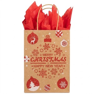Sac cadeau personnalisé en papier kraft avec fenêtre carrée transparente, poignée en papier blanc, sac de shopping, best-seller Vietnam - Product Image 2