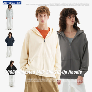 Custom logo 300gsm Zipper Hooded Pocket <b>Cardigan</b> Sweatshirt <b>Spring</b> and Autumn Premium Hoodie Casual Hoodies <b>Spring</b> Hoodies - Product Image 6